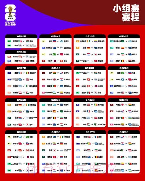 2026世界杯直播高清版比赛时间表怎么看